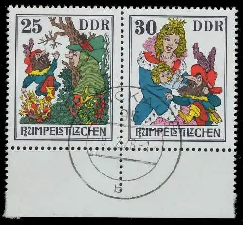 DDR ZUSAMMENDRUCK Nr WZd341 zentrisch gestempelt WAAGR PAAR 1366E6