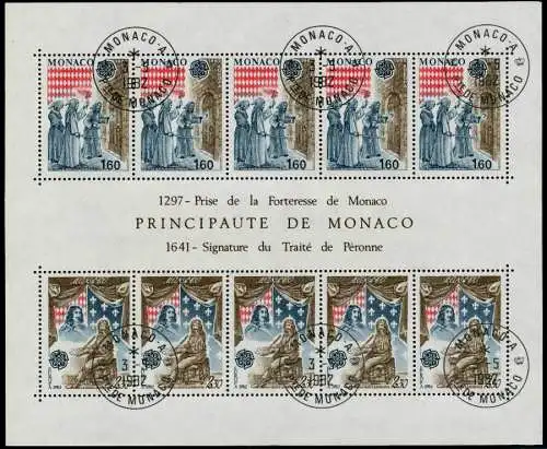 MONACO Block 19 zentrisch gestempelt SC101DE