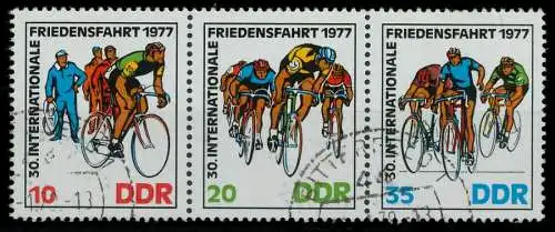 DDR ZUSAMMENDRUCK Nr WZd346 gestempelt 3ER STR 1367FE