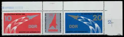 DDR ZUSAMMENDRUCK Nr WZd350 postfrisch 3ER STR ECKE-ORE 13BEFA