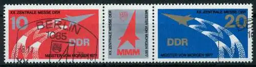 DDR ZUSAMMENDRUCK Nr WZd350 gestempelt 3ER STR 13BF86