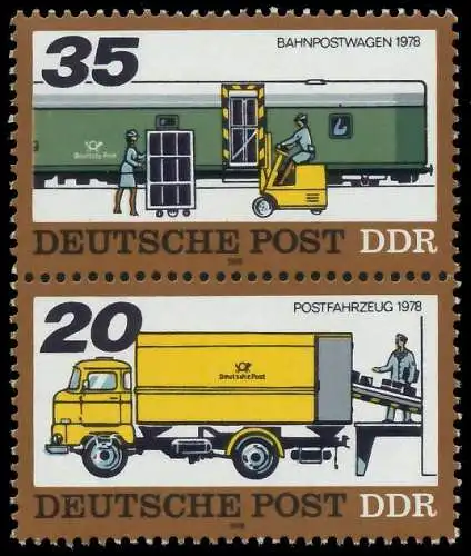 DDR ZUSAMMENDRUCK Nr SZd152 postfrisch SENKR PAAR SBE5D22