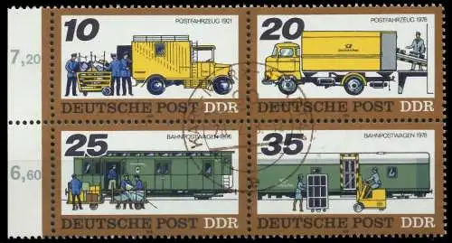 DDR ZUSAMMENDRUCK Nr 2299VB zentrisch gestempelt VIERERBLOCK 13E98E