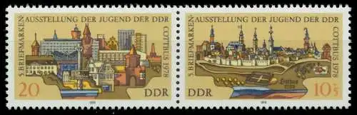 DDR ZUSAMMENDRUCK Nr WZd374 postfrisch WAAGR PAAR SBE7DFE