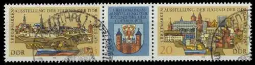 DDR ZUSAMMENDRUCK Nr WZd371 gestempelt 3ER STR 13EB16