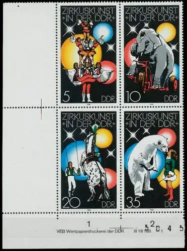 DDR ZUSAMMENDRUCK Nr 2364VB DV WPD1 postfrisch VIERERBL 1424F2