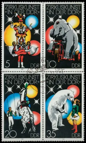 DDR ZUSAMMENDRUCK Nr 2364VB zentrisch gestempelt VIERERBLOCK 142536