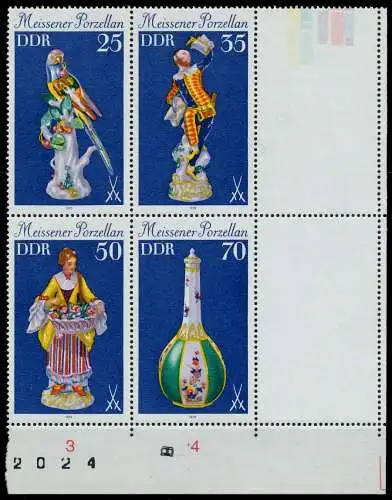 DDR ZUSAMMENDRUCK Nr 2468VB L postfrisch VIERERBLOCK EC 146A06