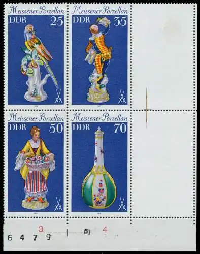 DDR ZUSAMMENDRUCK Nr 2468VB L postfrisch VIERERBLOCK EC 146DCE