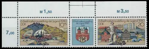 DDR ZUSAMMENDRUCK Nr WZd454 postfrisch 3ER STR ECKE-OLI 14D7CA