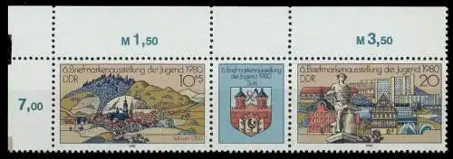 DDR ZUSAMMENDRUCK Nr WZd454 postfrisch 3ER STR ECKE-OLI 14D7D2