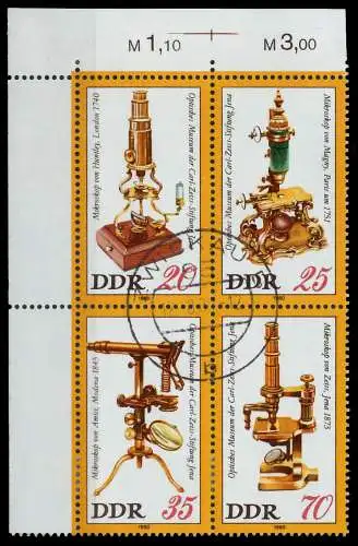 DDR ZUSAMMENDRUCK Nr 2534VB zentrisch gestempelt VIERERBLOCK 14D8FA