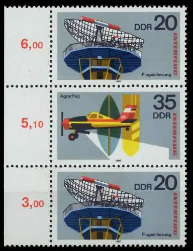 DDR ZUSAMMENDRUCK Nr SZd206 postfrisch 3ER STR SRA 14DBBE