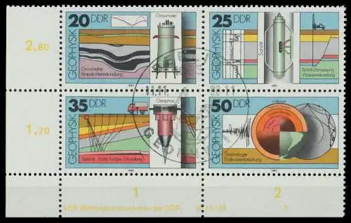 DDR ZUSAMMENDRUCK Nr 2557VB DV WPD3 gestempelt VIERERBLO 14DE82