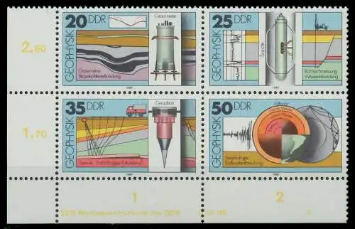 DDR ZUSAMMENDRUCK Nr 2557VB DV WPD4 postfrisch VIERERBL 1585BE