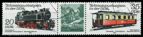 DDR ZUSAMMENDRUCK Nr WZd482 gestempelt 3ER STR 15874E