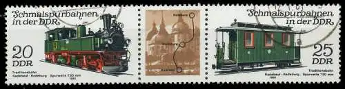 DDR ZUSAMMENDRUCK Nr WZd476 gestempelt 3ER STR 15877A