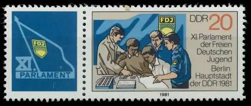 DDR ZUSAMMENDRUCK Nr WZd495 postfrisch WAAGR PAAR SC0EA96