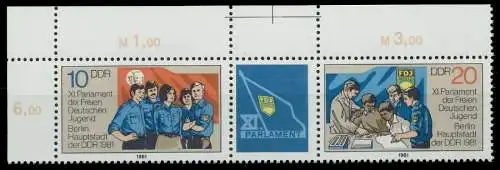 DDR ZUSAMMENDRUCK Nr WZd494 postfrisch 3ER STR ECKE-OLI 1588D2