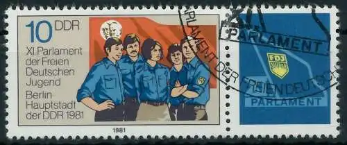 DDR ZUSAMMENDRUCK Nr WZd493 gestempelt WAAGR PAAR 158A12