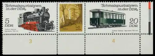 DDR ZUSAMMENDRUCK Nr WZd512 postfrisch 3ER STR ECKE-URE 158BFE