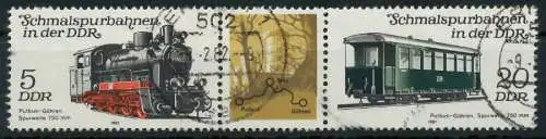 DDR ZUSAMMENDRUCK Nr WZd512 zentrisch gestempelt 3ER STR 158C8A