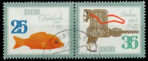 DDR ZUSAMMENDRUCK Nr WZd518 gestempelt WAAGR PAAR 17F09E