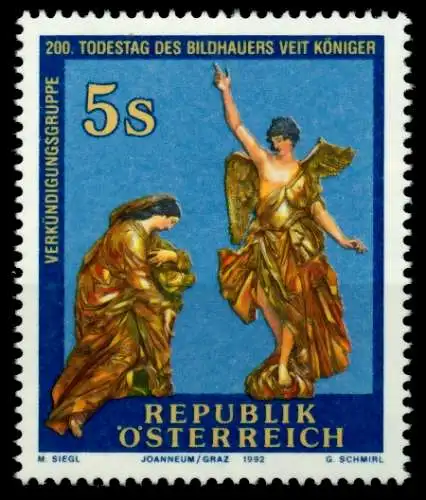 ÖSTERREICH 1992 Nr 2083 postfrisch SB4E38A