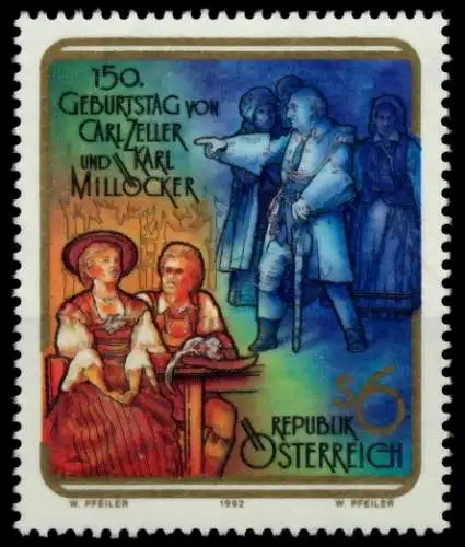 ÖSTERREICH 1992 Nr 2060 postfrisch SB524A6