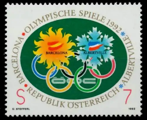ÖSTERREICH 1992 Nr 2048 postfrisch SB52506