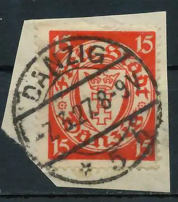 DANZIG 1925 Nr 214x zentrisch gestempelt Briefst³ck 898DCE