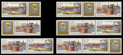 DDR ZUSAMMENDRUCK Nr WZd540-WZd545 postfrisch 17F162