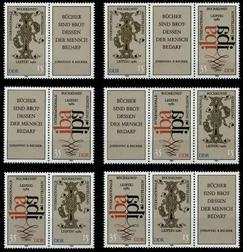 DDR ZUSAMMENDRUCK Nr WZd528-WZd533 postfrisch 17F166