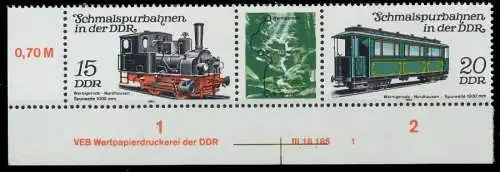 DDR ZUSAMMENDRUCK Nr WZd557DV WPD1 postfrisch 3ER STR E 17F6C6