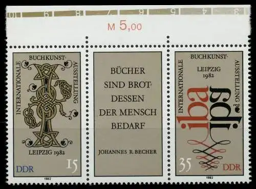 DDR ZUSAMMENDRUCK Nr WZd529 postfrisch 3ER STR ORA 1880FA