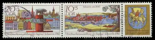 DDR ZUSAMMENDRUCK Nr WZd545 gestempelt 3ER STR 1881BE