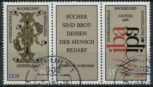 DDR ZUSAMMENDRUCK Nr WZd529 gestempelt 3ER STR 1881DA