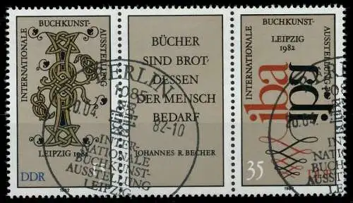 DDR ZUSAMMENDRUCK Nr WZd529 gestempelt 3ER STR 188202