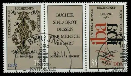 DDR ZUSAMMENDRUCK Nr WZd529 gestempelt 3ER STR 188206