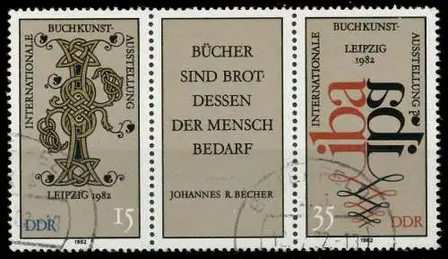 DDR ZUSAMMENDRUCK Nr WZd529 gestempelt 3ER STR 18820A