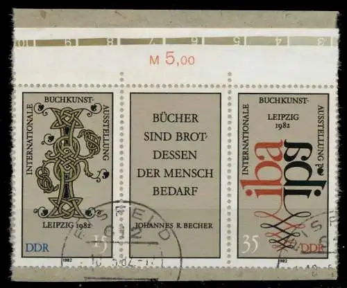DDR ZUSAMMENDRUCK Nr WZd529 gestempelt 3ER STR Briefst³ck 18820E