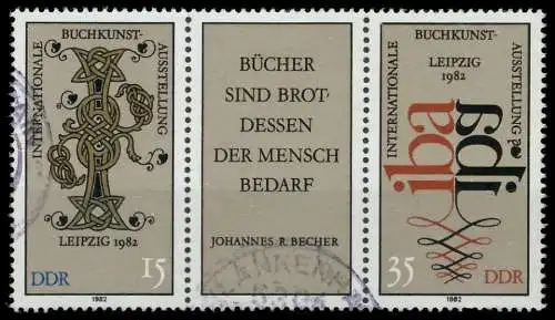 DDR ZUSAMMENDRUCK Nr WZd529 gestempelt 3ER STR 188212