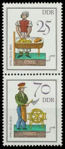 DDR ZUSAMMENDRUCK Nr SZd257 postfrisch SENKR PAAR SC494CE