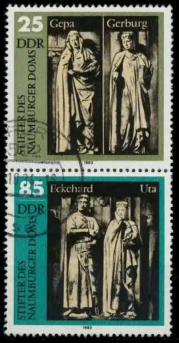 DDR ZUSAMMENDRUCK Nr SZd260 gestempelt SENKR PAAR 18846A