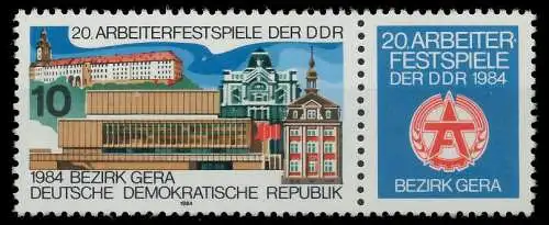 DDR ZUSAMMENDRUCK Nr WZd594 postfrisch WAAGR PAAR SC495DA