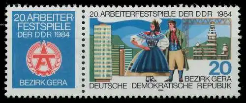 DDR ZUSAMMENDRUCK Nr WZd596 postfrisch WAAGR PAAR SC4962E