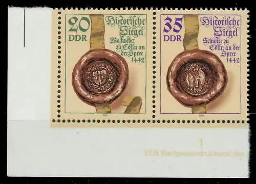 DDR ZUSAMMENDRUCK Nr WZd602 postfrisch WAAGR PAAR ECKE- 18866E