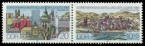 DDR ZUSAMMENDRUCK Nr WZd612 postfrisch WAAGR PAAR SC497E2