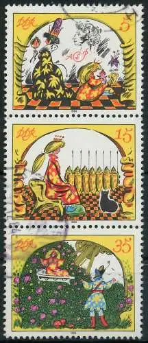 DDR ZUSAMMENDRUCK Nr SZd278 gestempelt 3ER STR 195DEE