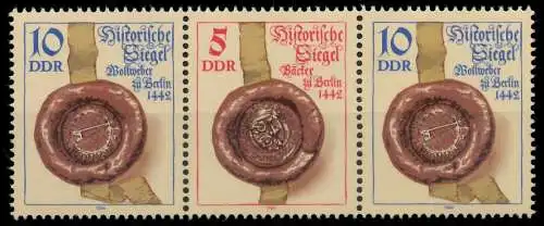 DDR ZUSAMMENDRUCK Nr WZd605 postfrisch 3ER STR SC4989E